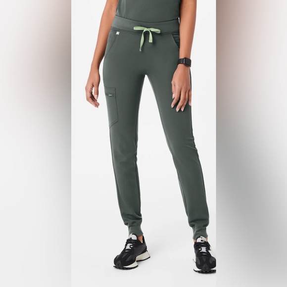 Figs Pants - Figs Joggers Scrub Pants Womens Small Green Zamora Technical Collection Pull On